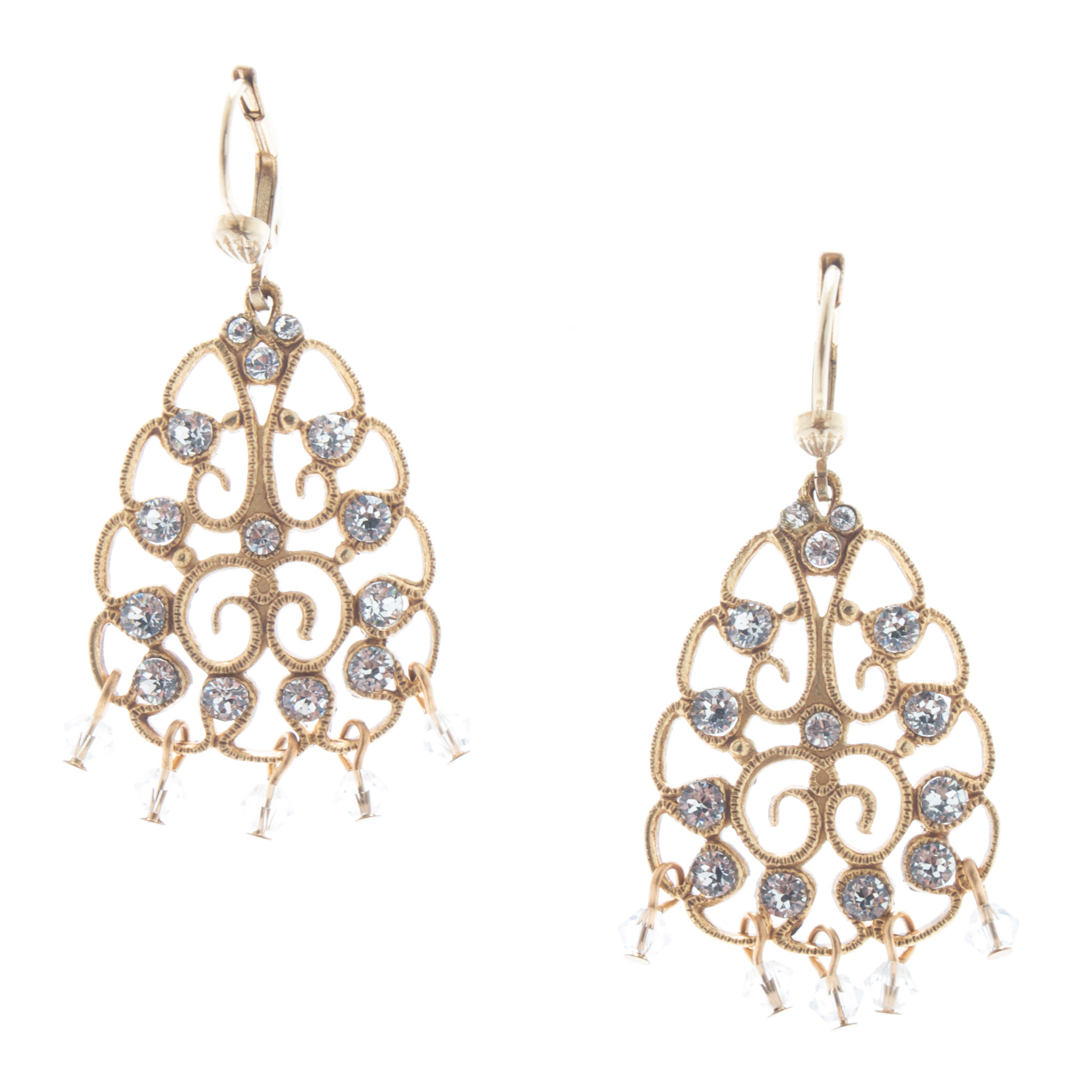 catherine-popesco-clear-crystal-beaded-filigree-earrings-LV-9696G-CR ...